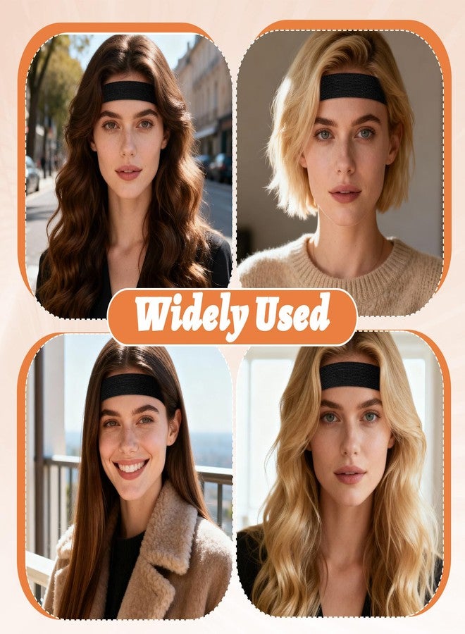 XLIUAX 3 Pcs Wig Band with Ear Cut Outs, Lace Bands for Wigs Elastic Headband for No Slip C Shaped Earless Band Front Melting Satin Thin Black Curve Lace Wig Headbands Regualr Wigs - Image 5
